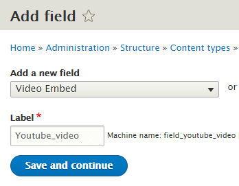 Add Videos in Drupal 8: adding a video field to a content type