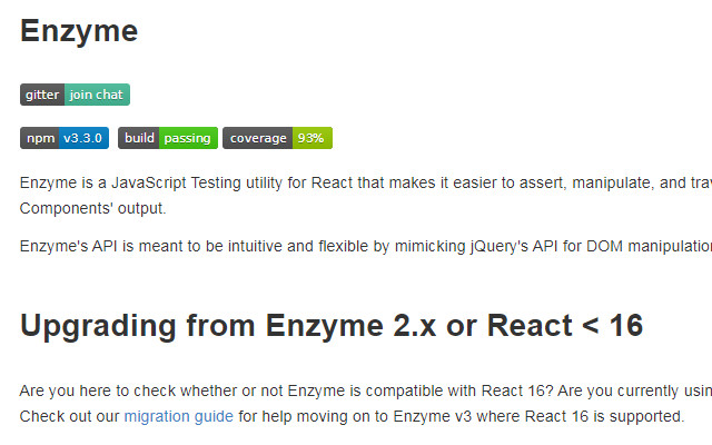 Most Popular React Libraries on Github: Enzyme
