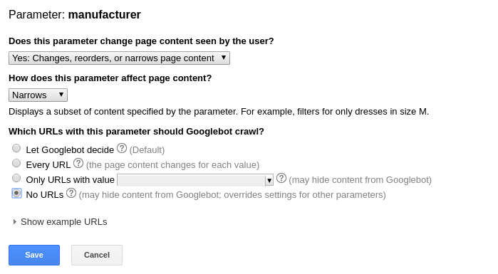 Magento SEO Technical Issues- handle parameters in Google Search Console