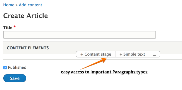 What Are the Best Drupal Modules of the Year? Paragraphs Editor Enhancements- 2 buttons to most important content elements