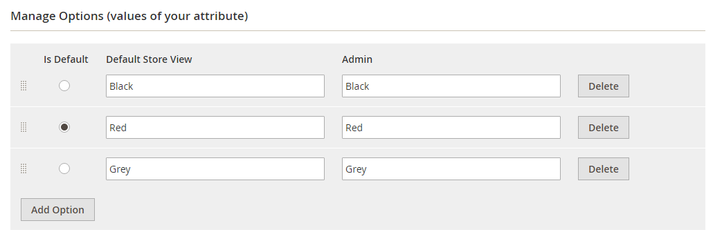 Create and Add a Mangento 2 product attribute- manage options